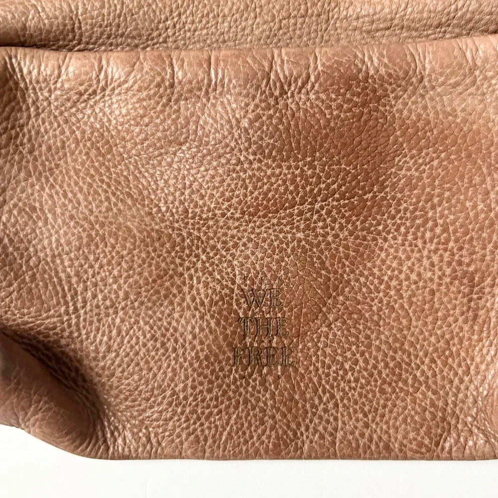 Free People We The Free Rider Crossbody Bag Brown Pebbled Leather Tassel Boho